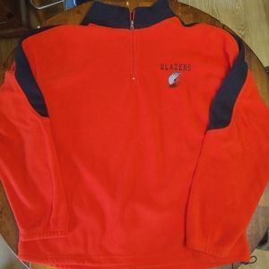 Portland Trailblazers Pullover Polo Fleece Size XL